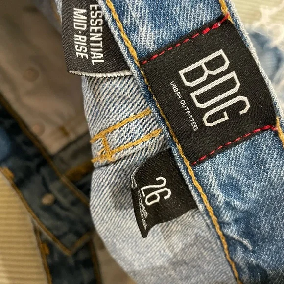 BDG Women's Ripped Blue Jean Shorts size 26 - Picture 3 of 5